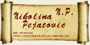 Nikolina Pejatović vizit kartica
